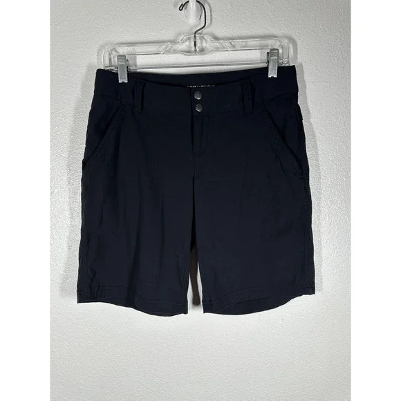 Columbia Shorts Womens 8 Black Omni-Shield Hiking Quick Dry Stretch Nylon Trail - Picture 1 of 9